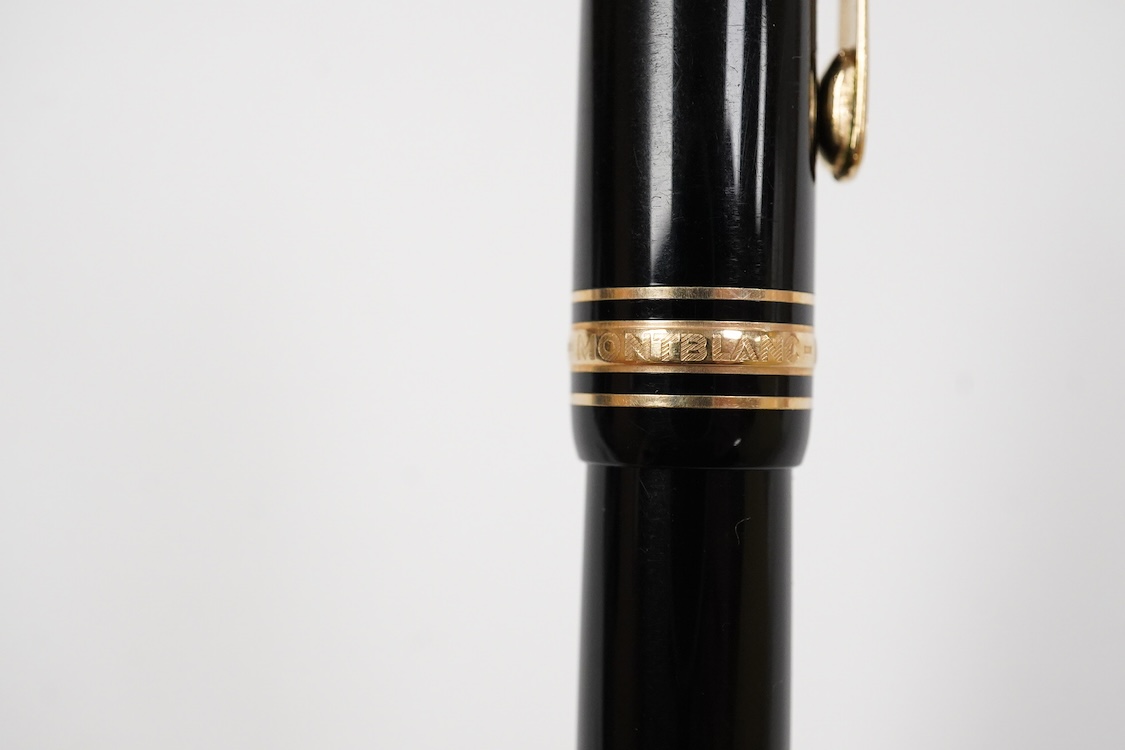 A Mont Blanc 146 size pen which has been customised to a letter opener